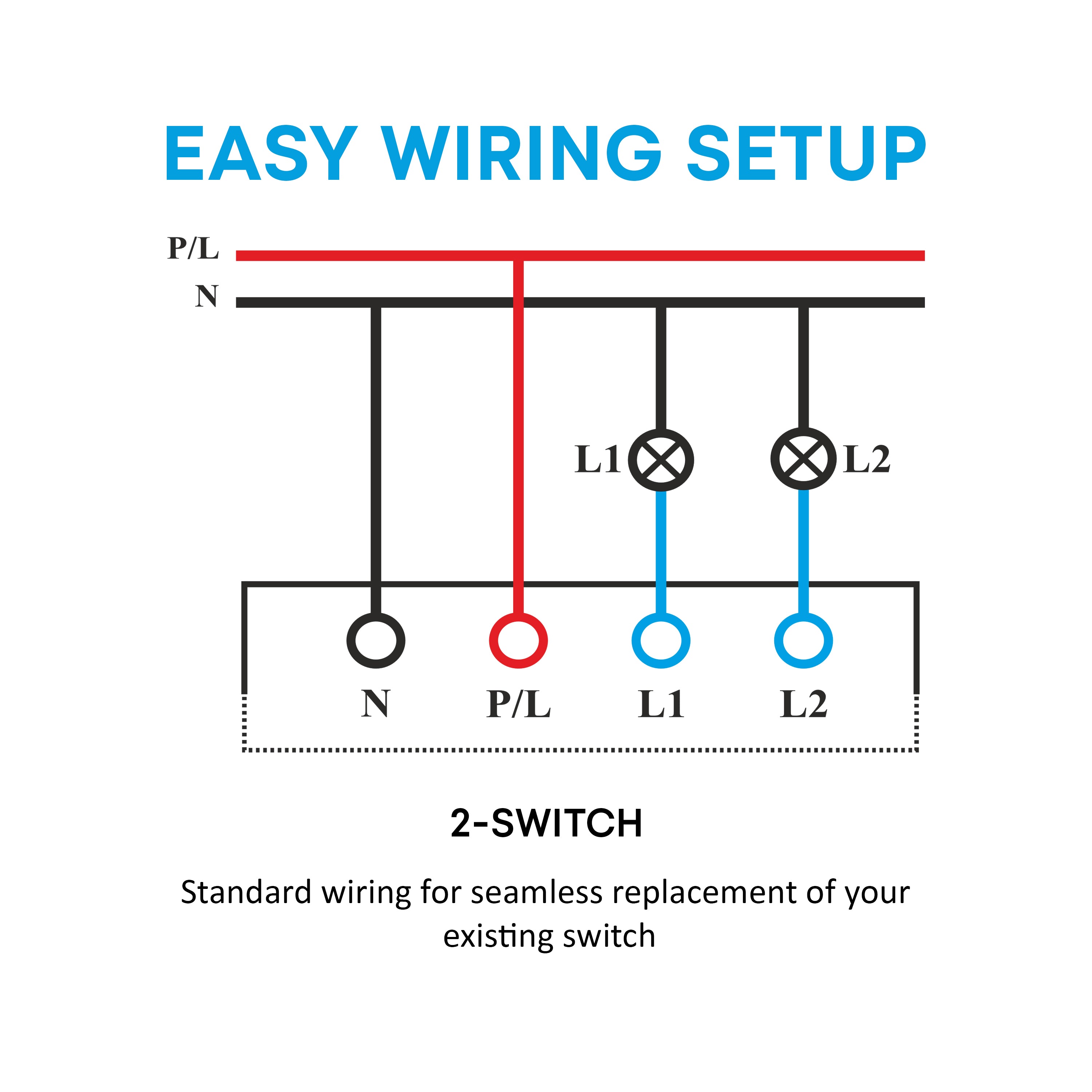SmartLife 2 Gang Touch Switch