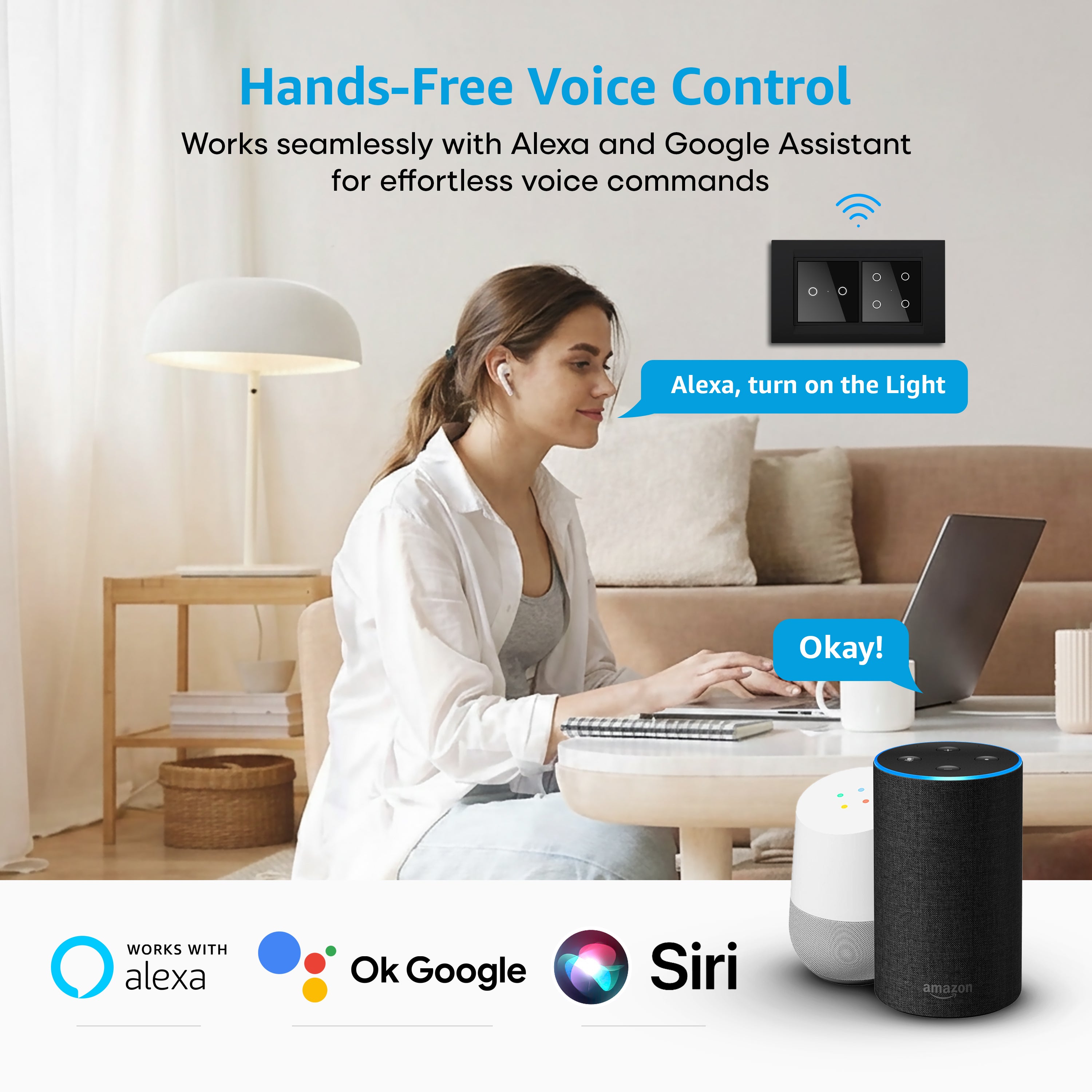 SmartLife 2 Gang Touch Switch