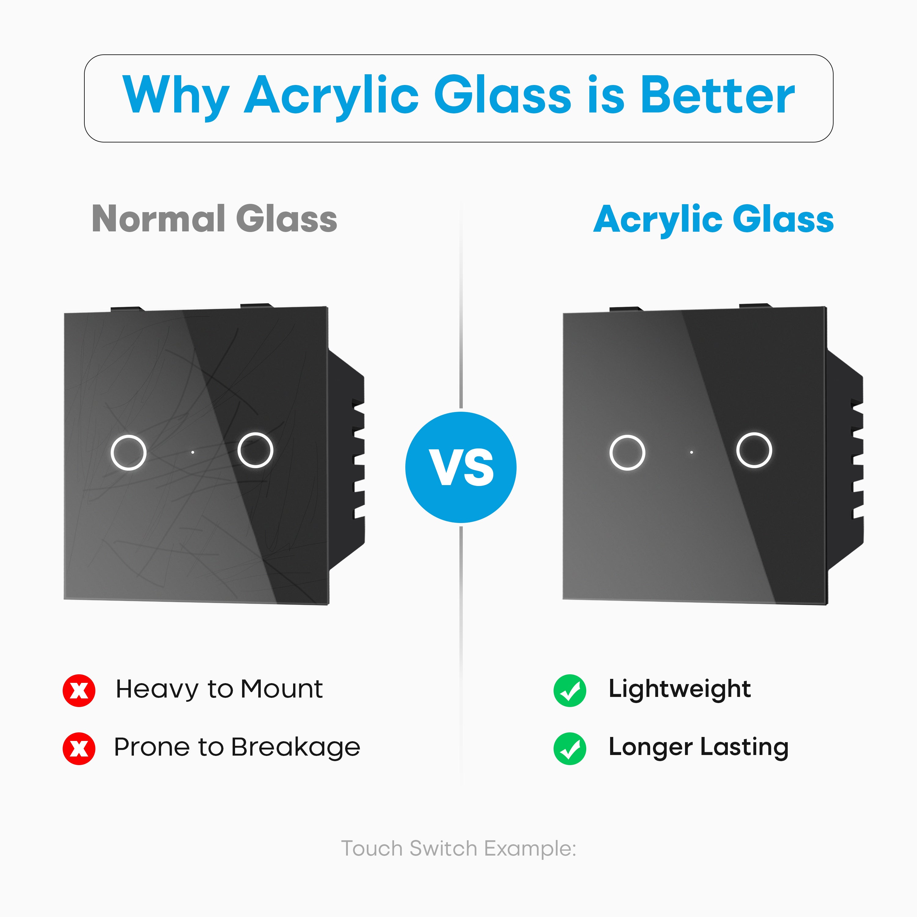 SmartLife 2 Gang Touch Switch