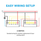 SmartLife 2 Way 2 Gang Touch Switch