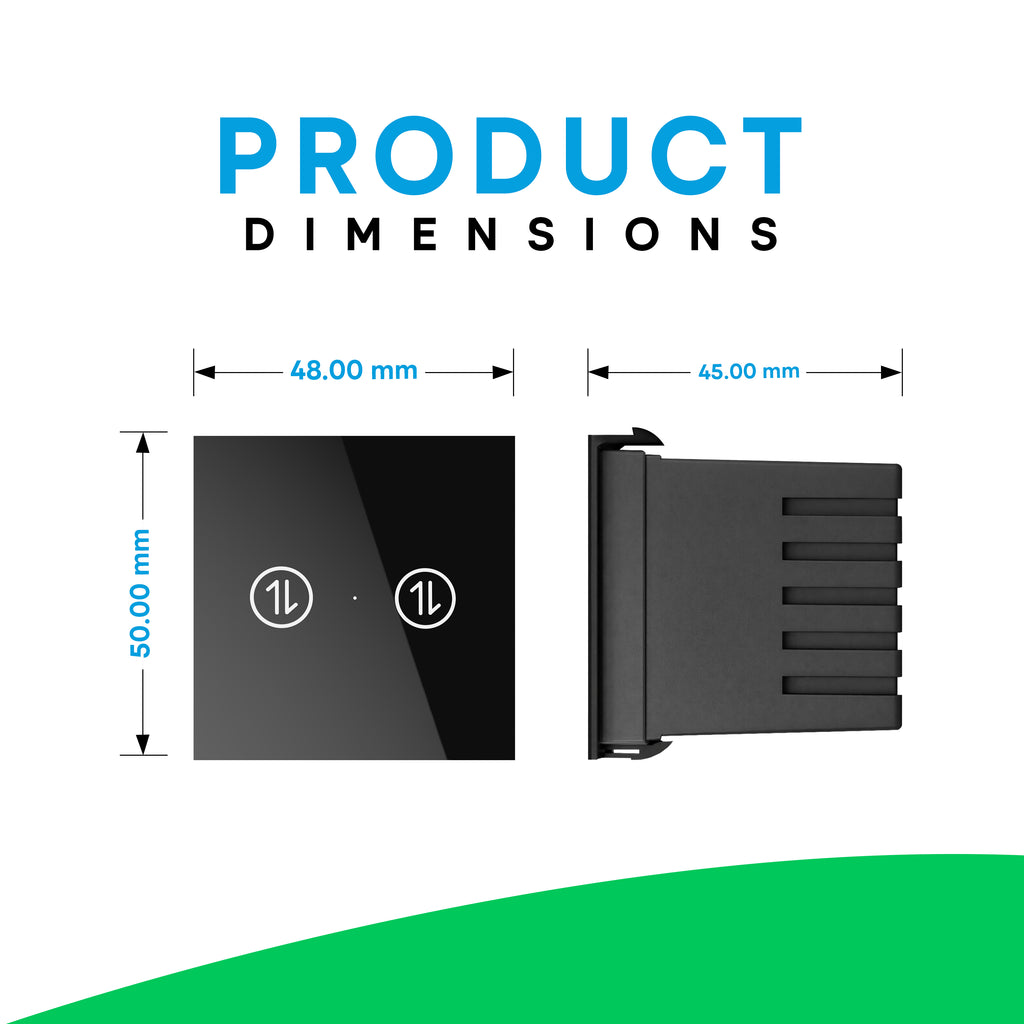 SmartLife 2 Way 2 Gang Touch Switch