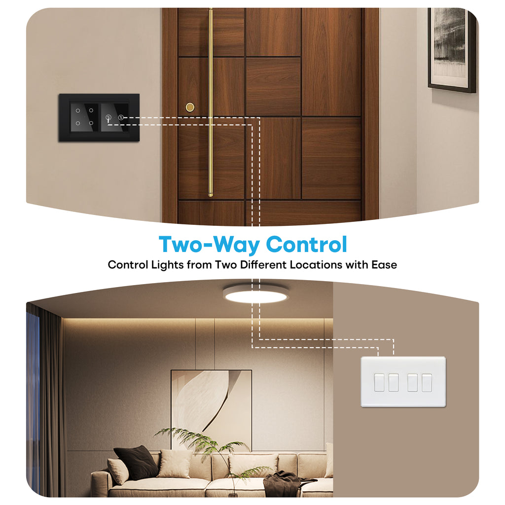 SmartLife 2 Way 2 Gang Touch Switch