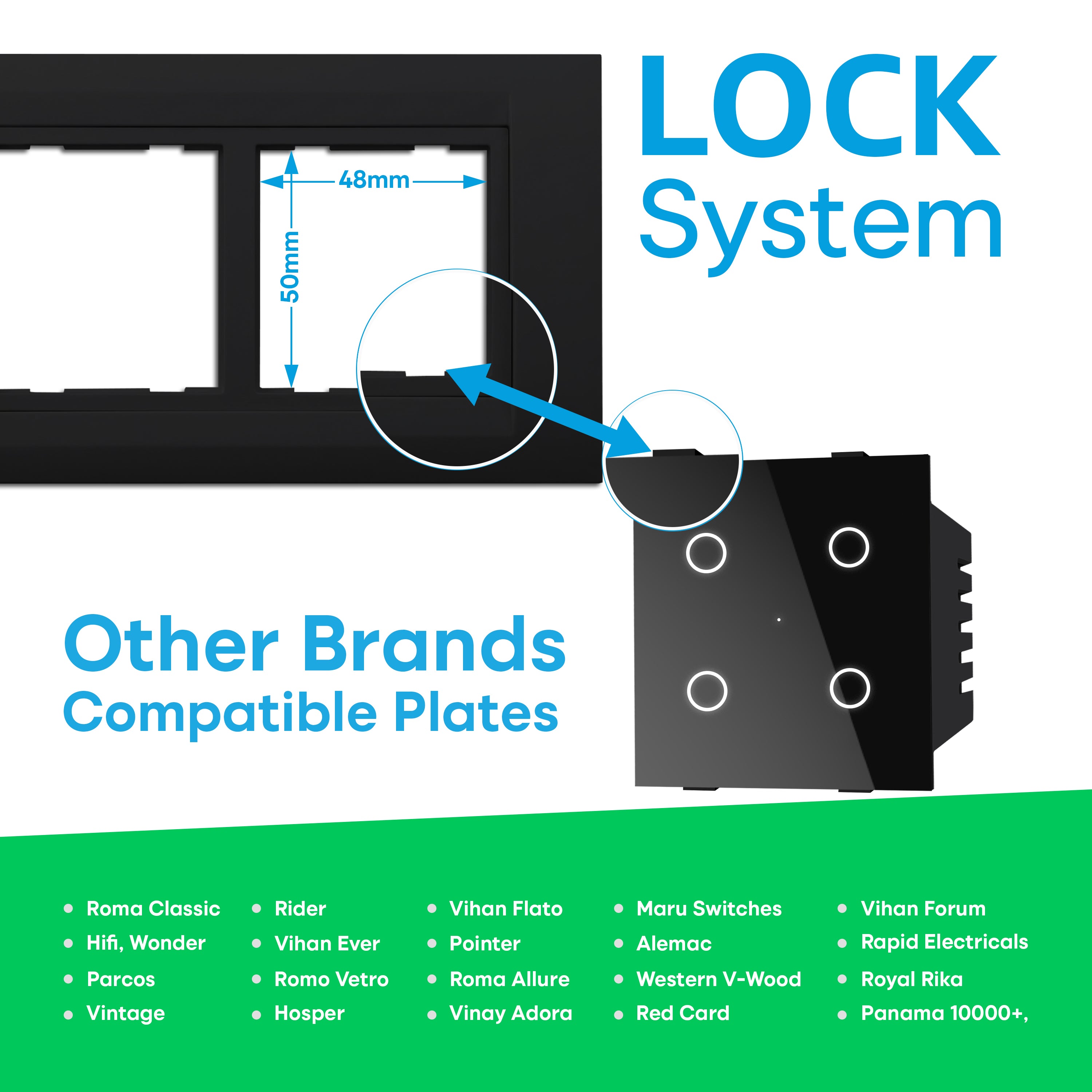 SmartLife 4 Gang Touch Switch
