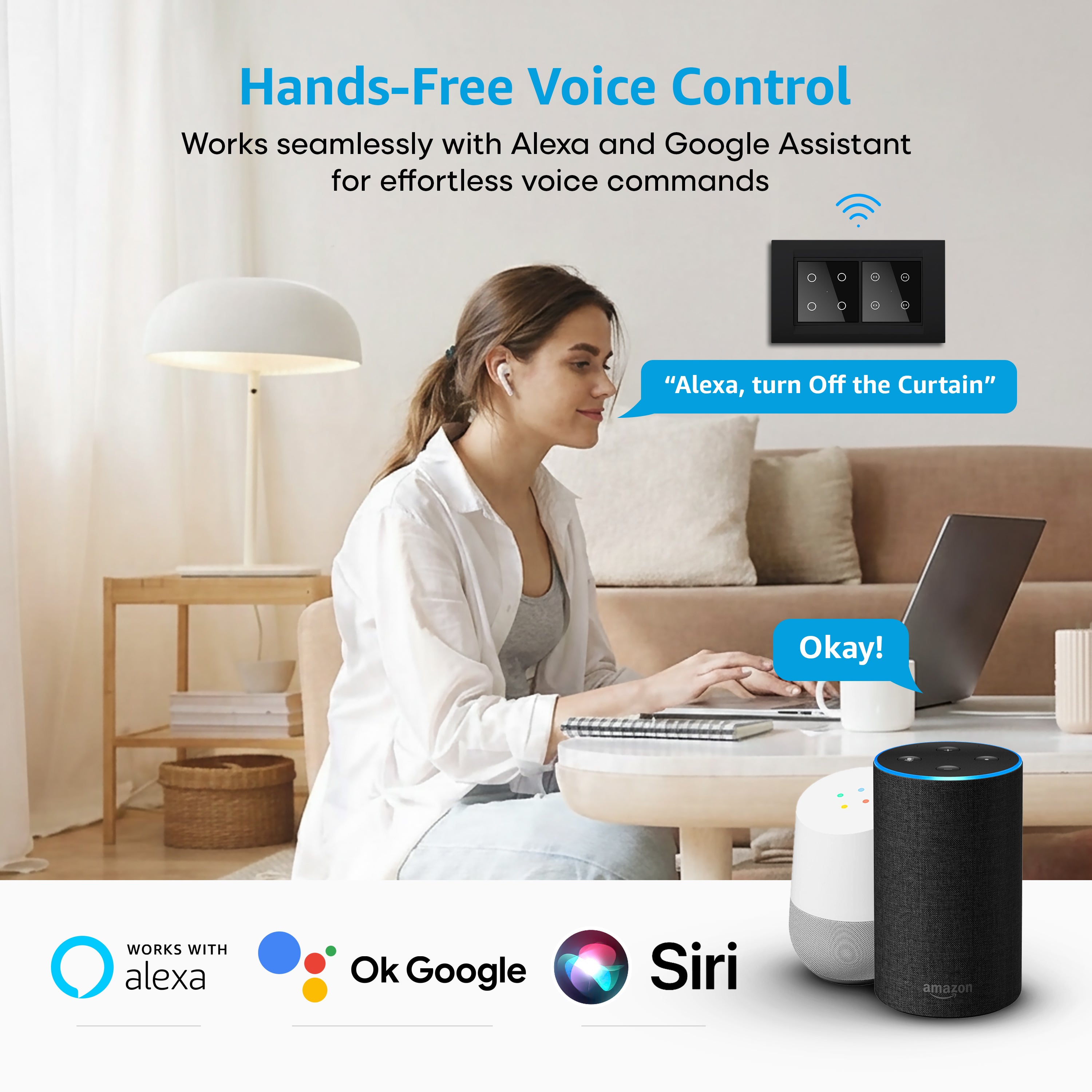 SmartLife Curtain Touch Switch