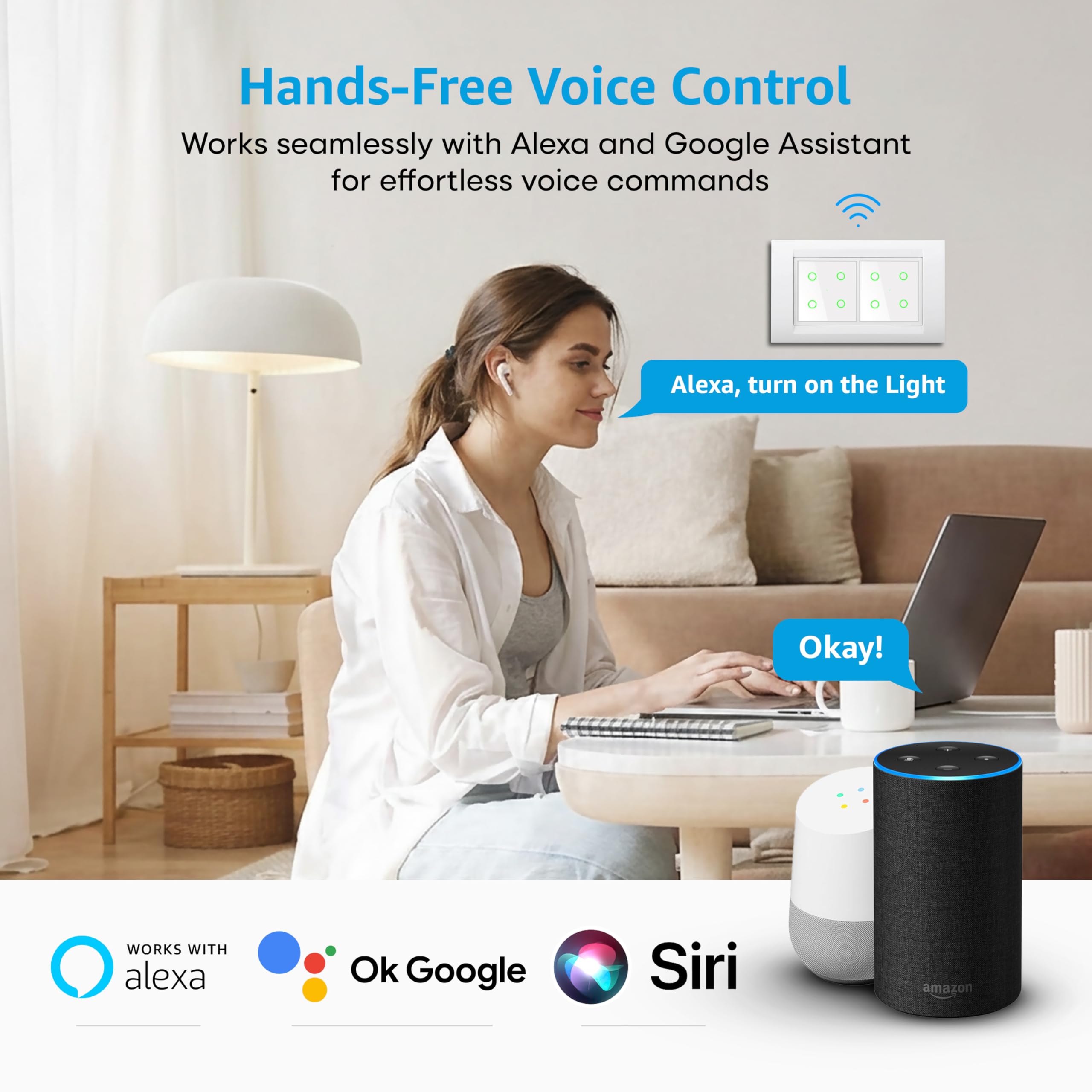 Modular 4 Gang Touch Smart Switch