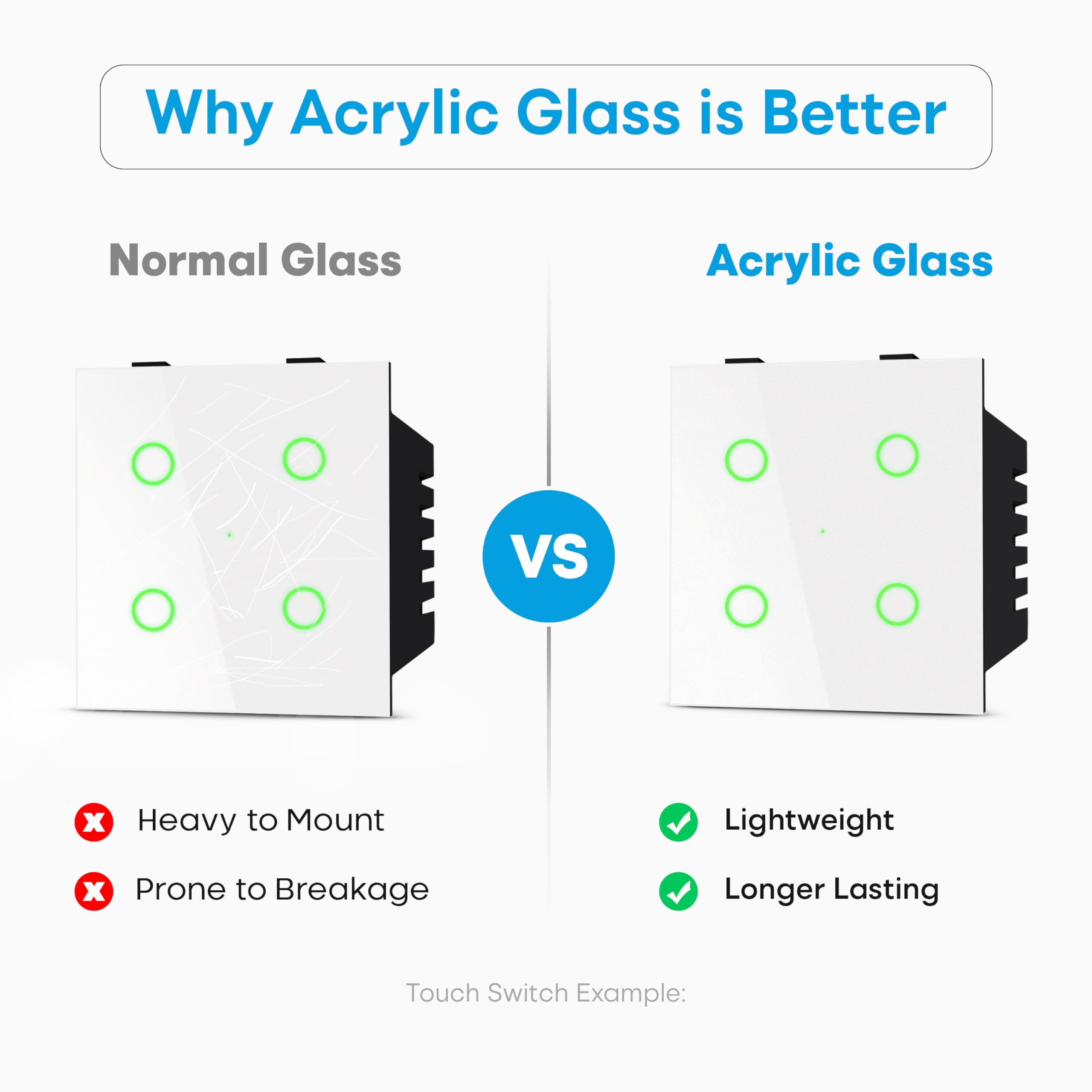 Modular 4 Gang Touch Smart Switch